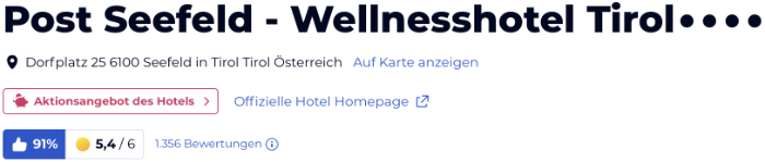 HolidayCheck reisen urlaub Bewertungen Hotels, Hotel Post Seefeld Hotel & SPA