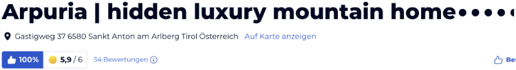 holidaycheck reisen hotels bewertungen, Österreich Arpuria Hidden Luxury Mountain Home