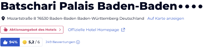 holidaycheck reisen hotels bewertungen, Batschari Palais Baden-Baden
