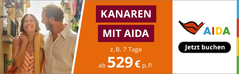AIDA Winter Kreuzfahrten z.B. 7 Tage Kanaren schon ab 529€ p.P.