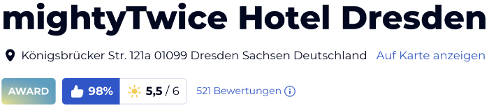 holidaycheck reisen hotels berwertungen, mightyTwice Hotel Dresden mighty Twice