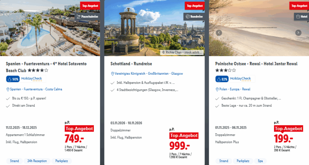 Lidl Reisen Deals Angebote Aktion Bestseller der Woche