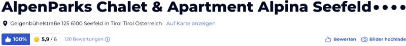 AlpenParks Chalet & Apartment Alpina Seefeld, holidaycheck hotels Bewertungen reisen urlaub Städtereisen Pauschalurlaub billig