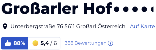 holidaycheck reisen hotels bewertungen, Hotel Grossarler Hof