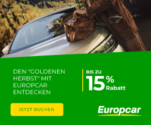 Europcar Aktion: 15% Rabatt auf Mietwagen weltweit