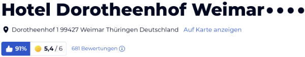 HolidayCheck reisen urlaub Bewertungen Hotels, Konsumhotel Dorotheenhof Weimar