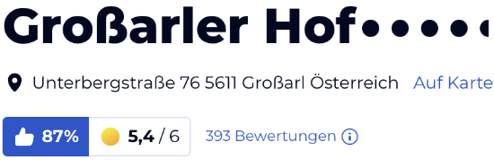 holidaycheck reisen hotels bewertungen, Hotel Grossarler Hof