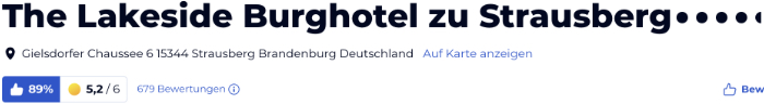 holidaycheck reisen hotels bewertungen, The Lakeside Burghotel zu Strausberg