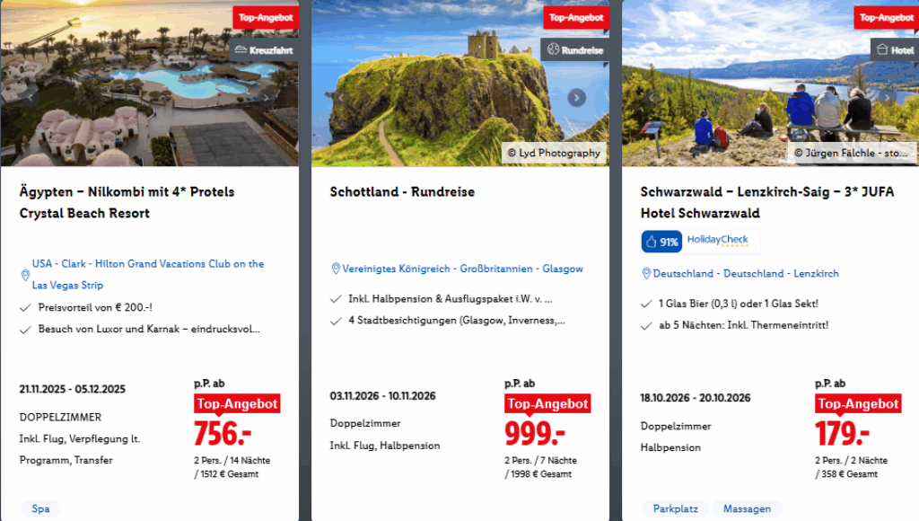 Lidl Reisen Deals Angebote Aktion Bestseller der Woche