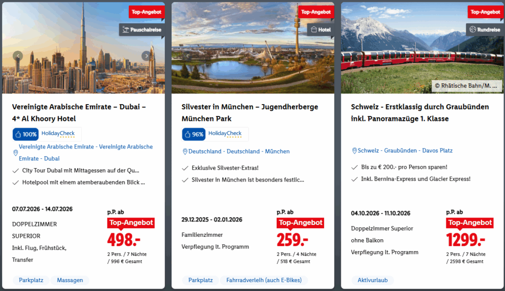 Lidl Reisen Deals Angebote Aktion Bestseller der Woche