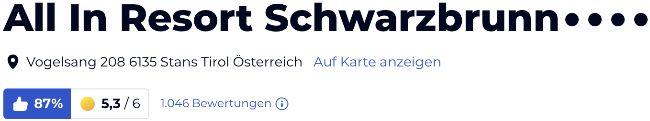holidaycheck urlaub reisen hotels Hotelbewertungen, Österreich Hotel Schwarzbrunn 