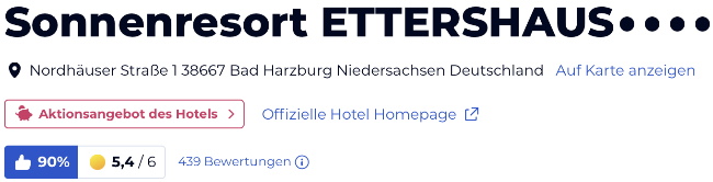 HolidayCheck reisen Hotels Hotelbewertungen, Sonnenresort Ettershaus