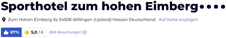 holidaycheck reisen urlaub last minute hotels bewertungen, Sporthotel Hotel Zum Hohen Eimberg