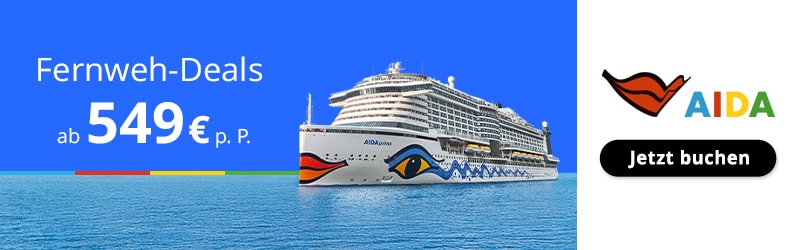 AIDA Travel Tuesday 2025: Kreuzfahrten schon ab 549€ p.P.