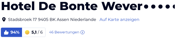 holidaycheck urlaub reisen hotels Hotelbewertungen, Hotel De Bonte Wever Niederlande Holland