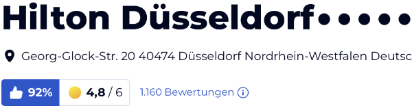 holidaycheck reisen urlaub last minute hotels bewertungen, Düsseldorf Hilton Hotel