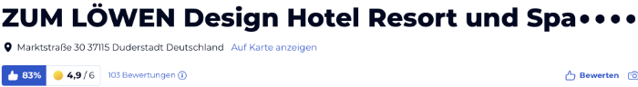 holidaycheck reisen hotels bewertungen, Zum Löwen Designhotel Resort & Spa