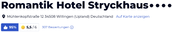 holiday check hotels reisen Bewertungen urlaub, Romantik Hotel Stryckhaus