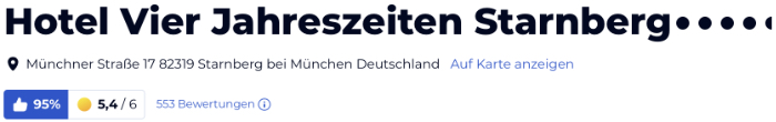 Bewertung Holidaycheck.de reisen hotels, Hotel Vier Jahreszeiten Starnberg