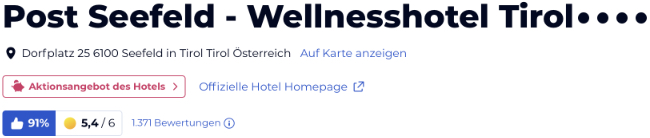 HolidayCheck reisen urlaub Bewertungen Hotels, Hotel Post Seefeld Hotel & SPA