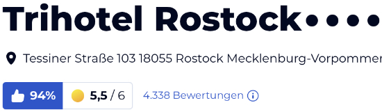 holidaycheck urlaub reisen hotels Hotelbewertungen, Trihotel in Rostock