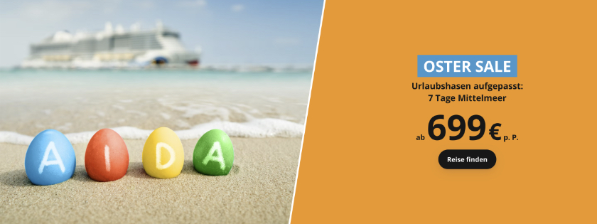AIDA Oster-Sale 2026 - Last Minute Reisen schon ab 449€ p.P.