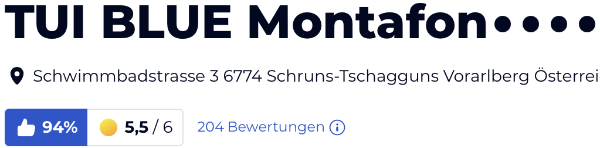 holidaycheck reisen hotels bewertungen, TUI BLUE Montafon Hotel