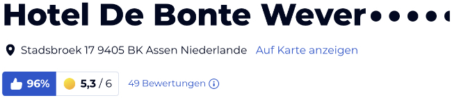 holidaycheck urlaub reisen hotels Hotelbewertungen, Hotel De Bonte Wever Niederlande Holland