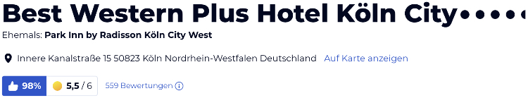 HolidayCheck reisen urlaub Bewertungen Hotels, Best Western Plus Hotel Köln City
