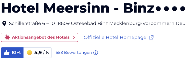 HolidayCheck reisen urlaub Bewertungen Hotels, Hotel Meersinn