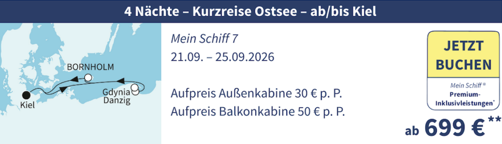 TUI Cruises Angebote der Woche