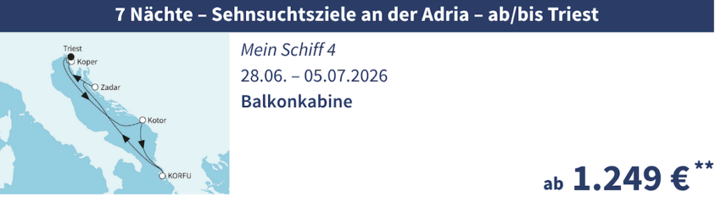 TUI Cruises Wochenendangebot