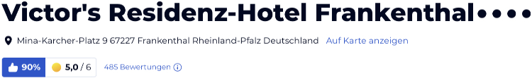 holiday check hotels reisen Bewertungen urlaub, Victor's Residenz-Hotel Frankenthal