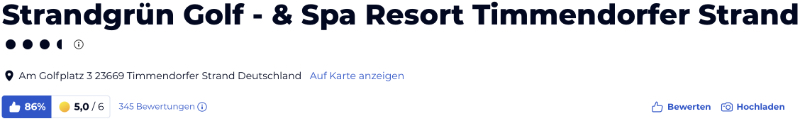 holidaycheck Bewertungen Hotels reisen, Strandgrün Golf - & Spa Resort Timmendorfer Strand