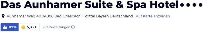 holidaycheck reisen hotels bewertungen, Das Aunhamer – Suite and Spa