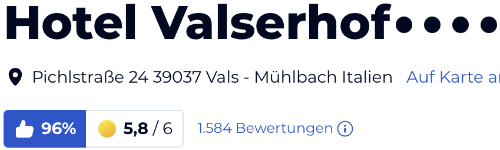 holidaycheck urlaub reisen hotels Hotelbewertungen, Italien Südtirol Hotel Valserhof
