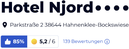 holiday check hotels reisen Bewertungen urlaub, Goslar Hotel Njord