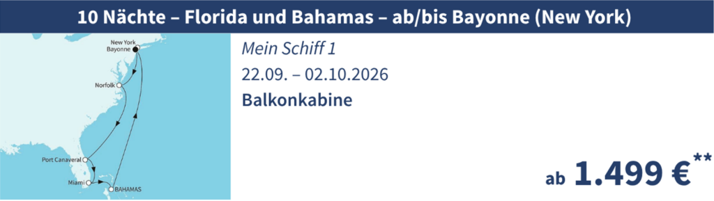 TUI Cruises Angebote der Woche