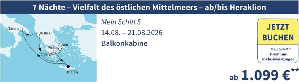 TUI Cruises Wochenendangebot