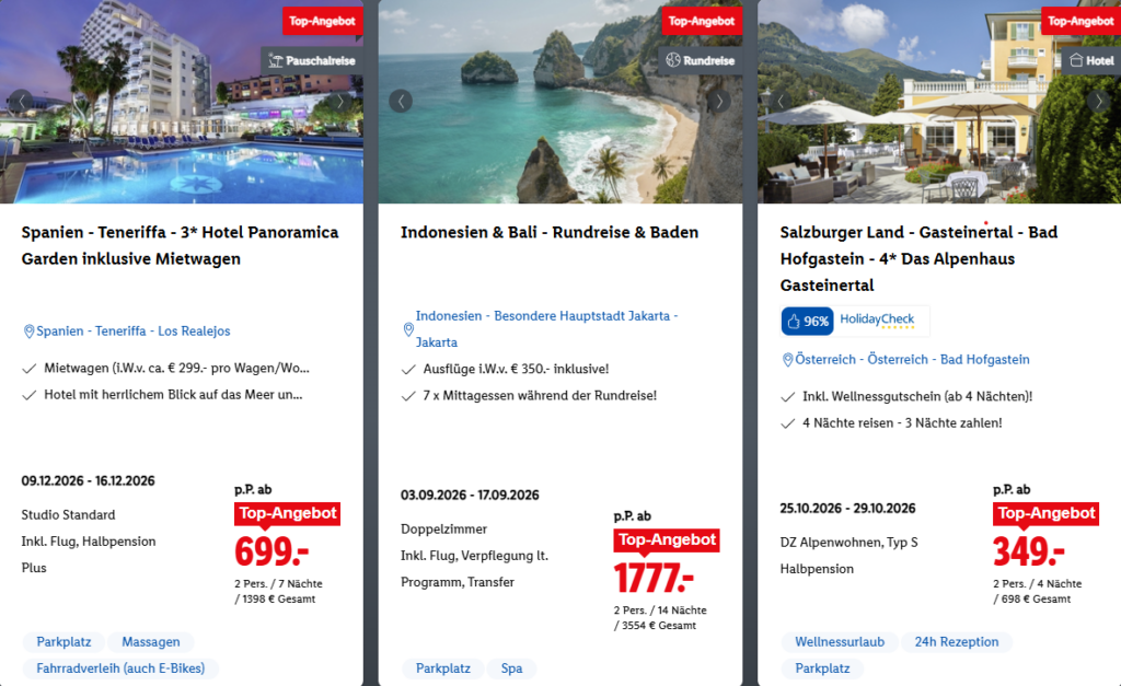 Lidl Reisen Deals Angebote Aktion Bestseller der Woche