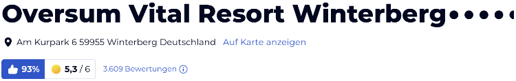 Oversum Vitalresort Winterberg, holidaycheck Bewertungen Hotels reisen