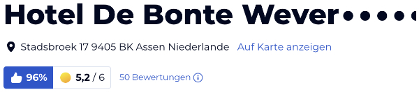 holidaycheck urlaub reisen hotels Hotelbewertungen, Hotel De Bonte Wever Niederlande Holland