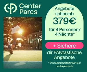 Center Parcs: FANtastische Angebote bei der Urlaubsmeisterschaft 2026 z.B. 4 Personen/4Nächte schon ab 379€