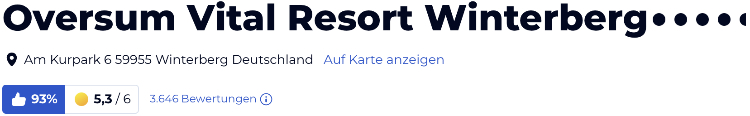 Oversum Vitalresort Winterberg, holidaycheck Bewertungen Hotels reisen