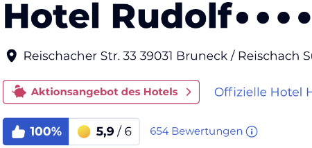holidaycheck reisen hotels bewertungen, Bruneck/Südtirol Hotel Rudolf Italien IT