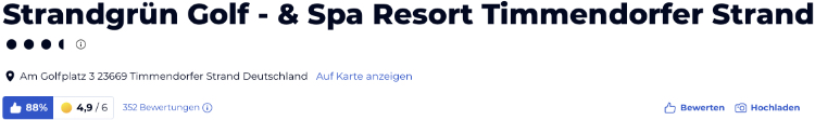 holidaycheck Bewertungen Hotels reisen, Strandgrün Golf - & Spa Resort Timmendorfer Strand