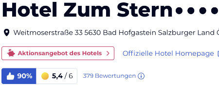holidaycheck reisen hotels bewertungen, Österreich Hotel zum Stern Bad Hofgastein