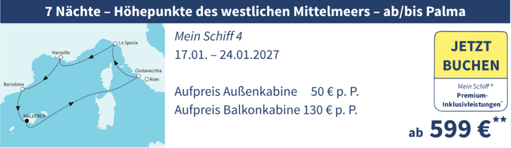 TUI Cruises Angebote der Woche