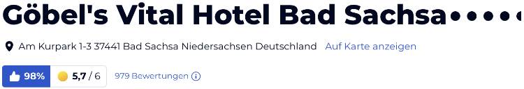holidaycheck reise hotels bewertungen, Göbel's Vital Hotel bad Sachsa