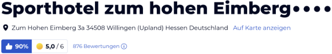 holidaycheck reisen urlaub last minute hotels bewertungen, Sporthotel Hotel Zum Hohen Eimberg